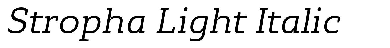 Stropha Light Italic